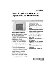TB6575/TB8575 SuitePRO Digital Fan Coil Thermostats