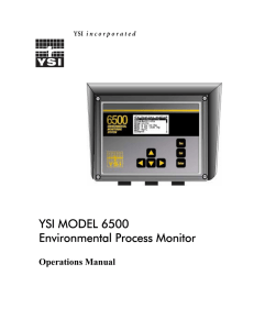 YSI 6500 Process Monitor Operations Manual