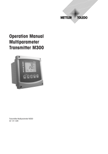 Operation Manual Multiparameter Transmitter M300
