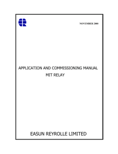 application and commissioning manual