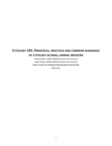 cytology 101 - NC State Veterinary Medicine
