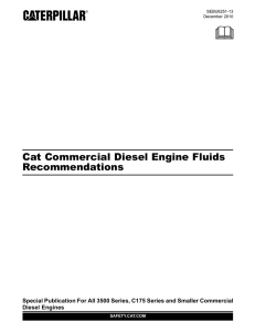 Cat Commercial Diesel Engine Fluids Recommendations