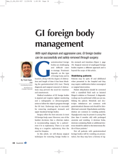 GI foreign body management