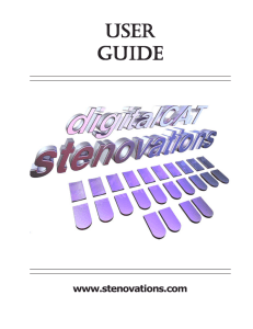 USER GUIDE - Stenovations