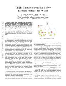 TSEP: Threshold-sensitive Stable Election Protocol for