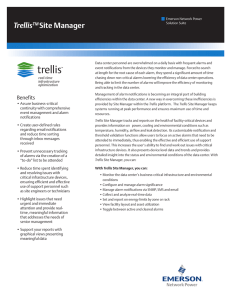 TrellisTM Site Manager - Emerson Network Power