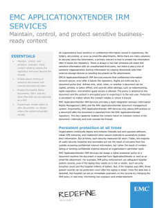 EMC ApplicationXtender IRM Services