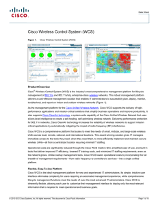 Cisco Wireless Control System (WCS) Data Sheet