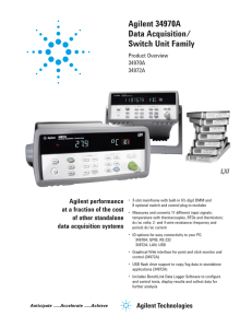 Agilent 34970A Data Acquisition/ Switch Unit