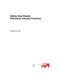 Safety Data Sheets: Petroleum Industry Practices