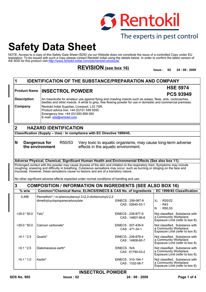 safety data sheets for excel deck products