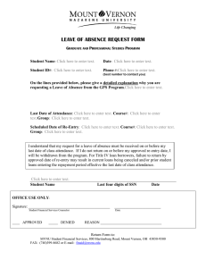 LEAVE OF ABSENCE REQUEST FORM