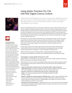 Using Adobe Premiere Pro CS6 with RED Digital Cinema Content