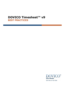 Best Practices - DOVICO Timesheet