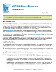 Managing Activities - Minnesota Board of Water and Soil Resources