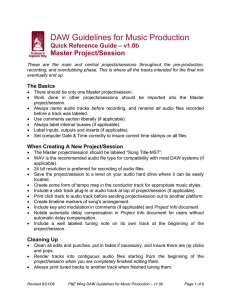 DAW Guidelines for Music Production