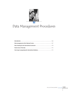 Data Management Procedures