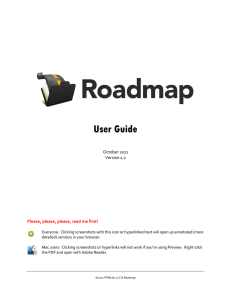 Roadmap User Guide