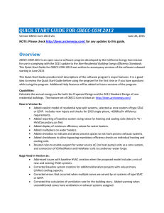 quick start guide - CBECC-Com Nonresidential Compliance Software