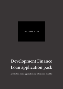 development finance application form