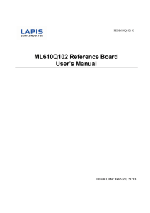 ML610Q102 Reference Board User`s Manual