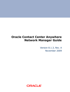 Contact Center Anywhere Network Manager Guide