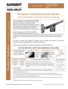 Electric Latch Retraction Retrofit Kits