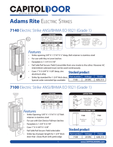 Adams Rite ELECTRIC STRIKES