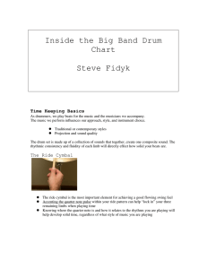 Inside the Big Band Drum Chart Steve Fidyk