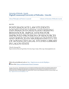 postgraduate law students information needs and seeking behaviour