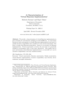 A Characterization of Virtual Bayesian Implementation