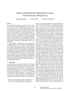 Stepwise Randomized Combinatorial Auctions Achieve Revenue