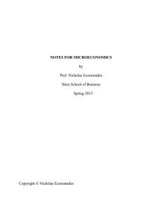 notes for microeconomics 2011 - NYU Stern School of Business