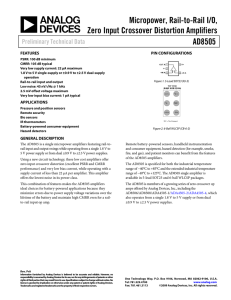 Analog Devices AD8505ARJZ-RL Datasheet