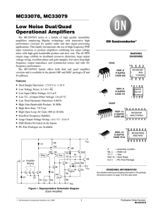 MC33078, MC33079 Low Noise Dual/Quad Operational Amplifiers