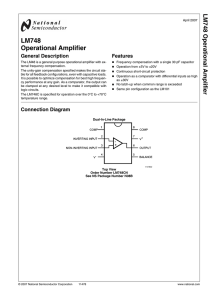 LM748 Operational Amplifier