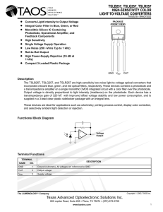 Light intensity sensors