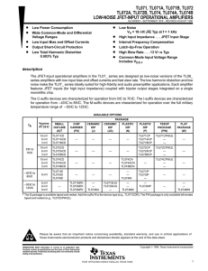 tl071, tl071a, tl071b, tl072 tl072a, tl072b, tl074, tl074a, tl074b low