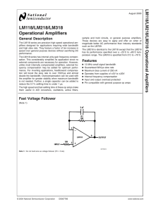 LM118/LM218/LM318 Operational Amplifiers