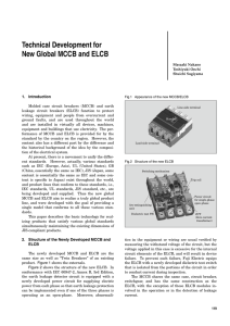 Technical Development for New Global MCCB and ELCB