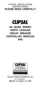 56/4EL series earth leakage circuit breaker controlled modules