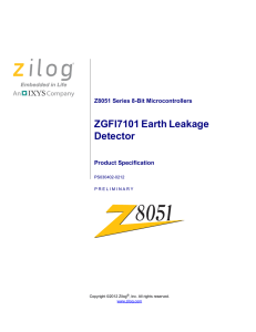 ZGFI7101 Earth Leakage Detector Product Specification