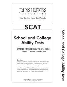 School and College Ability Tests