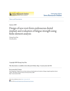 Design of new root-form endosseous dental implant and evaluation
