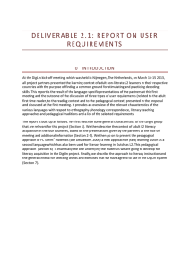 Report on user requirements DigLin