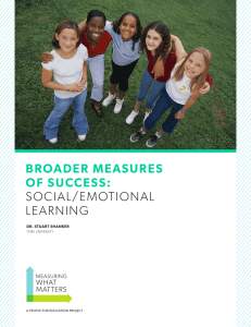 broader measures of success: social/emotional learning