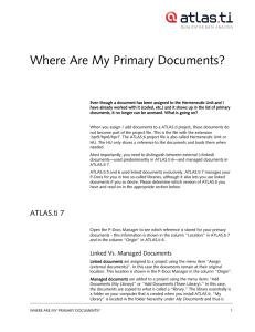 Where Are My Primary Documents?