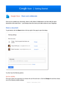 Google Docs: Share and collaborate