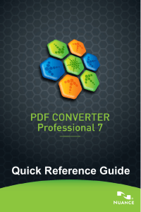 PDF Converter Professional 7 Quick Reference - Support