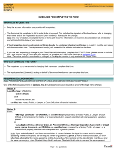 Legal Name Change Form (LNC)